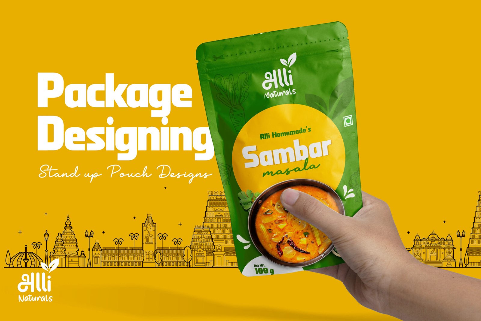 Alli Naturals Stand Up Pouch — design by We Define Net