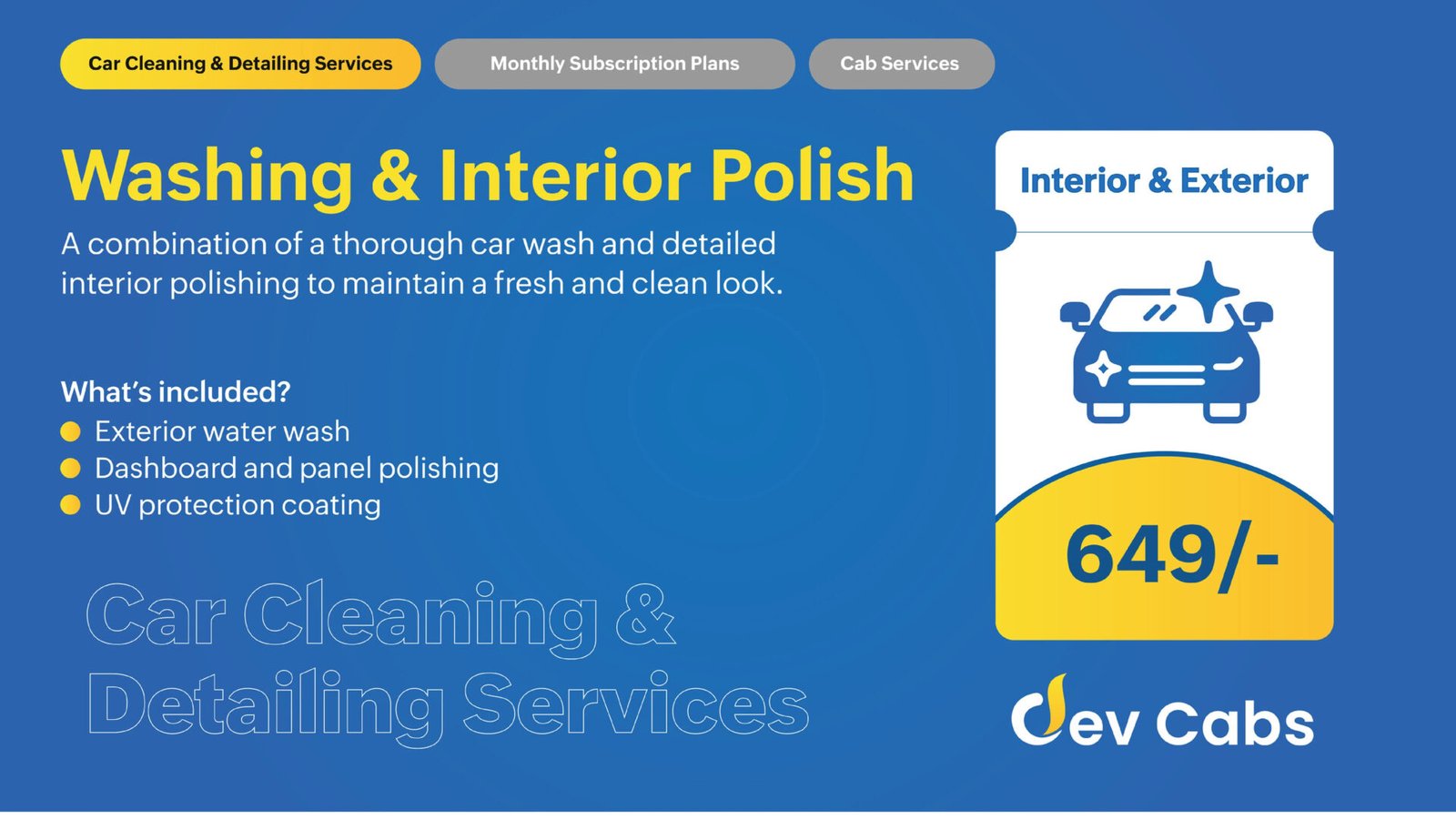 Dev Cabs — design by We Define Net