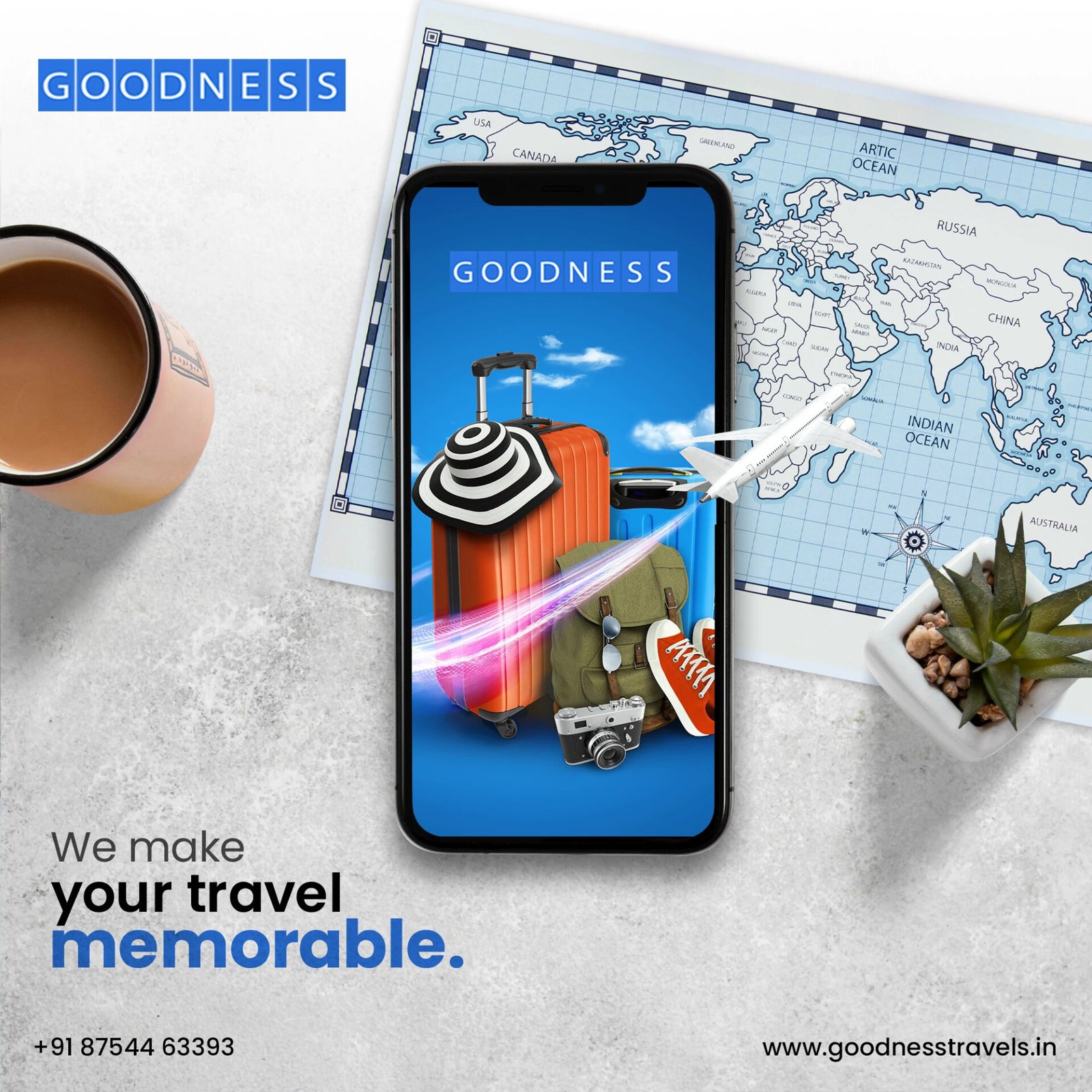 Goodness Travels — design by We Define Net