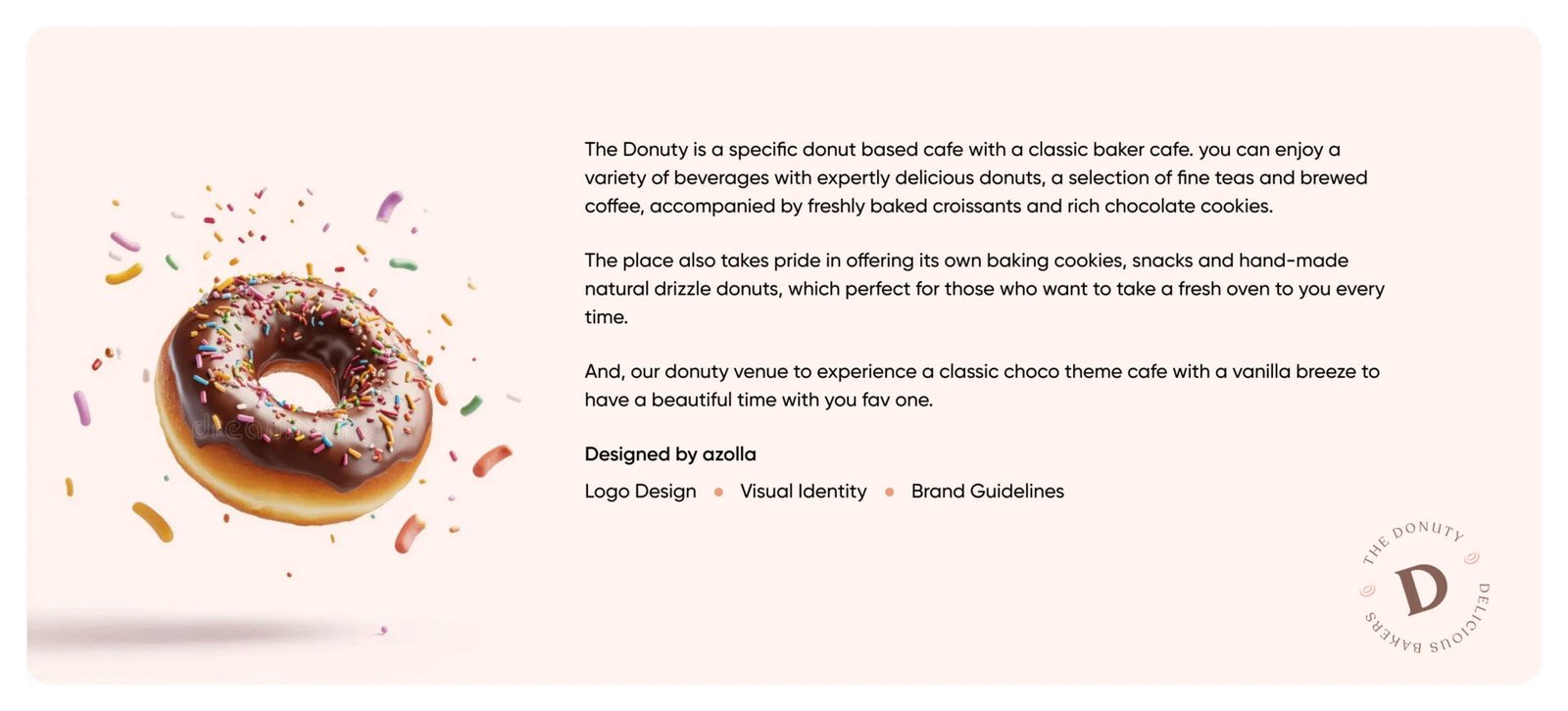 The Donuty Donut Cafe Bakery Brand Identity — design by We Define Net