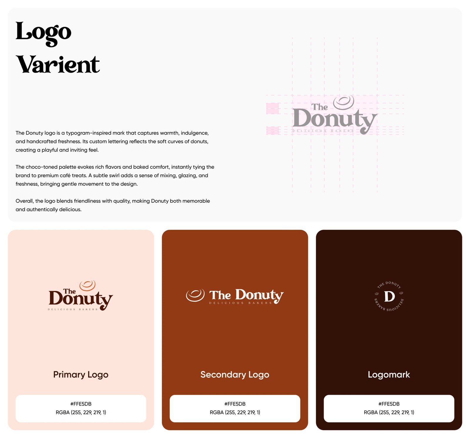 The Donuty Donut Cafe Bakery Brand Identity — design by We Define Net
