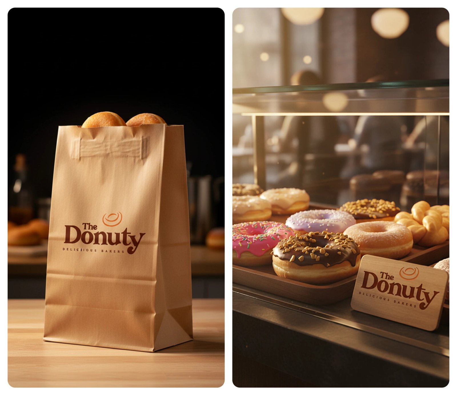 The Donuty Donut Cafe Bakery Brand Identity — design by We Define Net