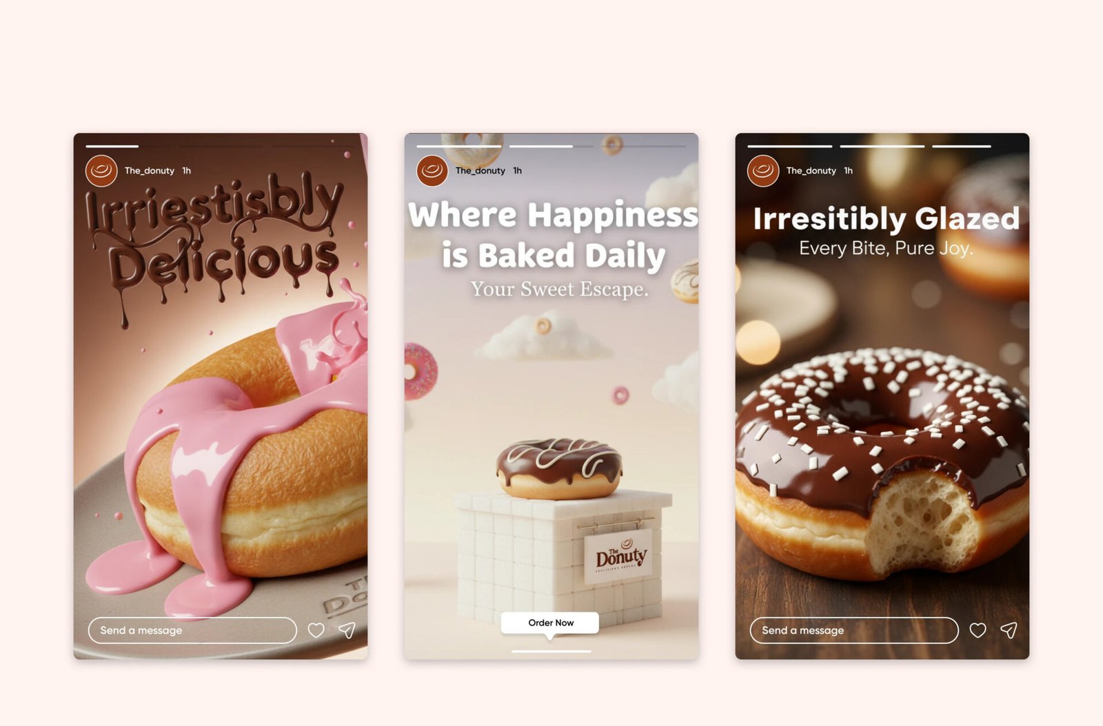The Donuty Donut Cafe Bakery Brand Identity — design by We Define Net