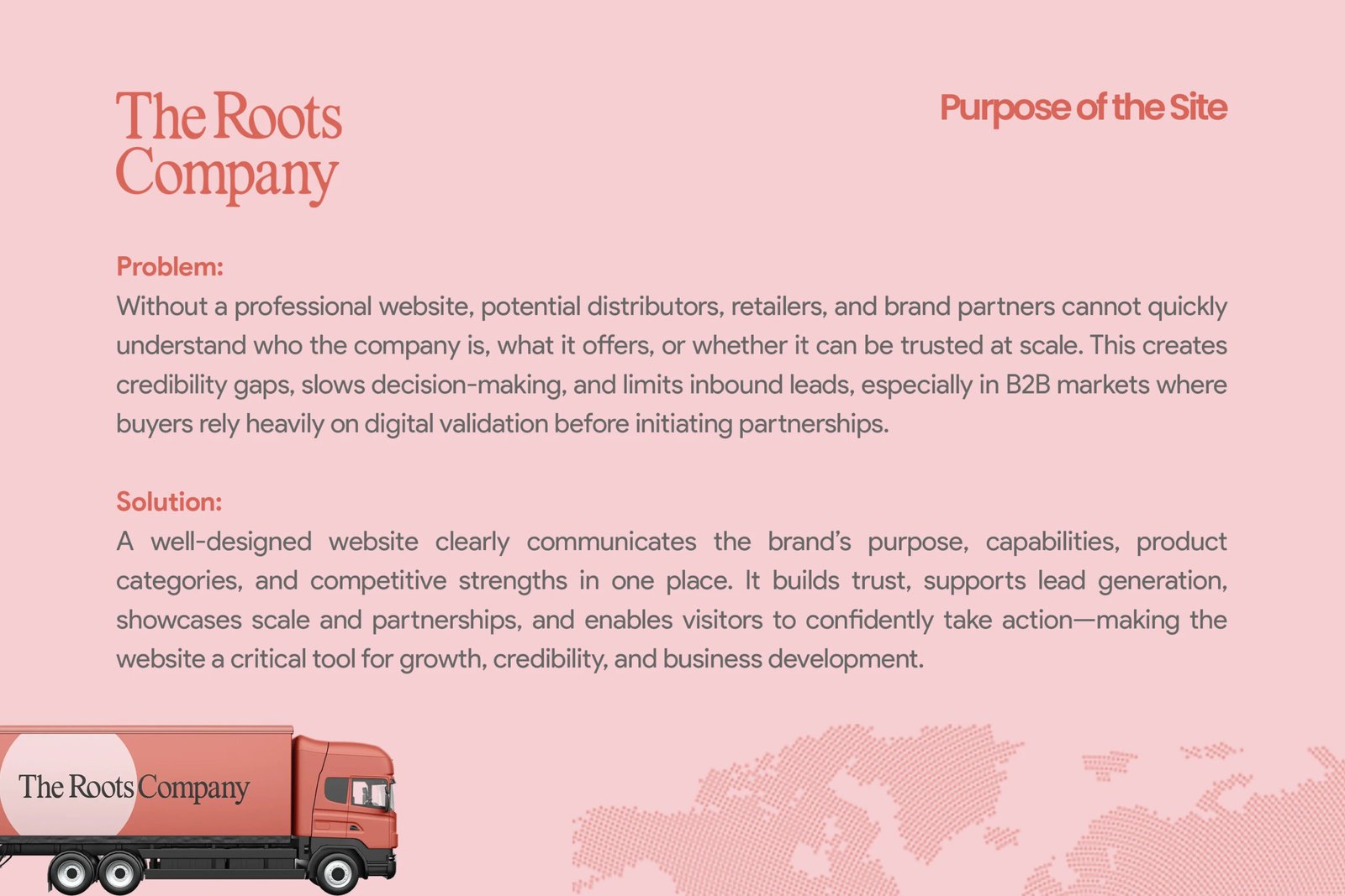 The Roots Company website design by We Define Net